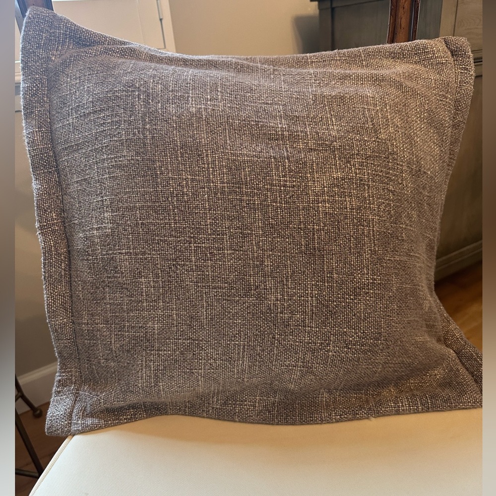 Pottery Barn Gray Textured Pillow covers (set of two).